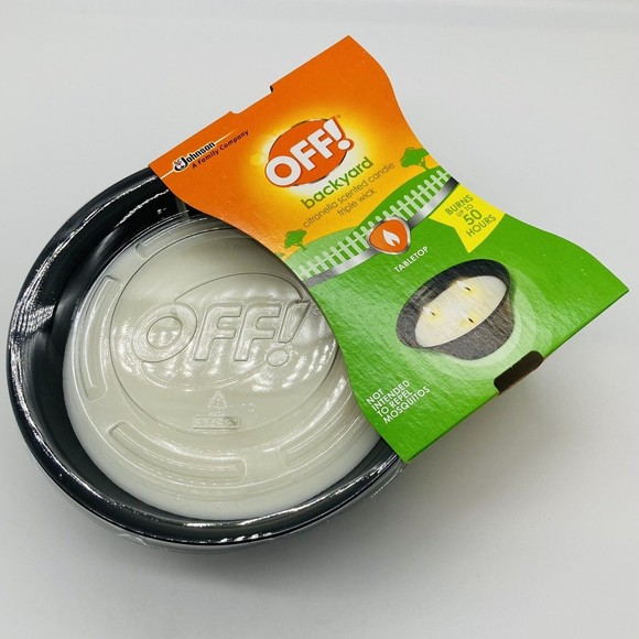 OFF! Backyard Citronella Scented Candle Triple Wick. 23 Oz Burns Up To 50 Hours - Picture 2 of 6